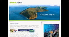 Desktop Screenshot of orpheusisland.com